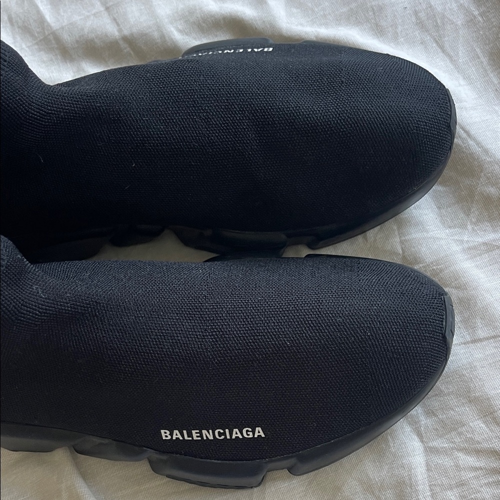 Balenciaga Men's Speed 2.0 Recycled Knit Sneaker in Black - Picture 4 of 7